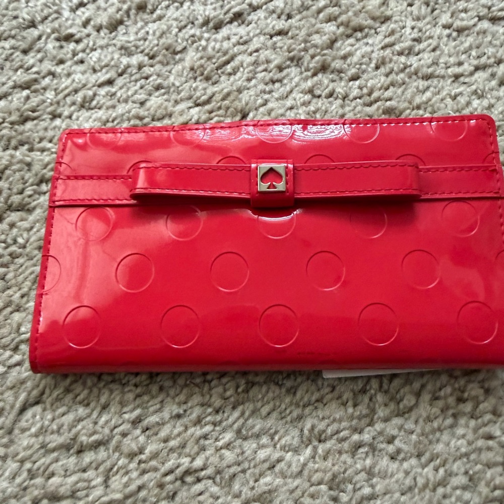 Kate Spade Red Embossed Wallet